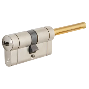 Цилиндр Mottura Champions 48 C48P513101C5, 46x10x26 мм, ключ/шток, цвет матовый никель, без вертушки