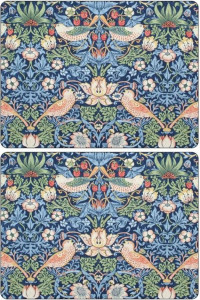 10579823 Pimpernel Набор подставок под горячее Pimpernel "Дрозды, синий фон" 30,5х23см, 6шт Пробка