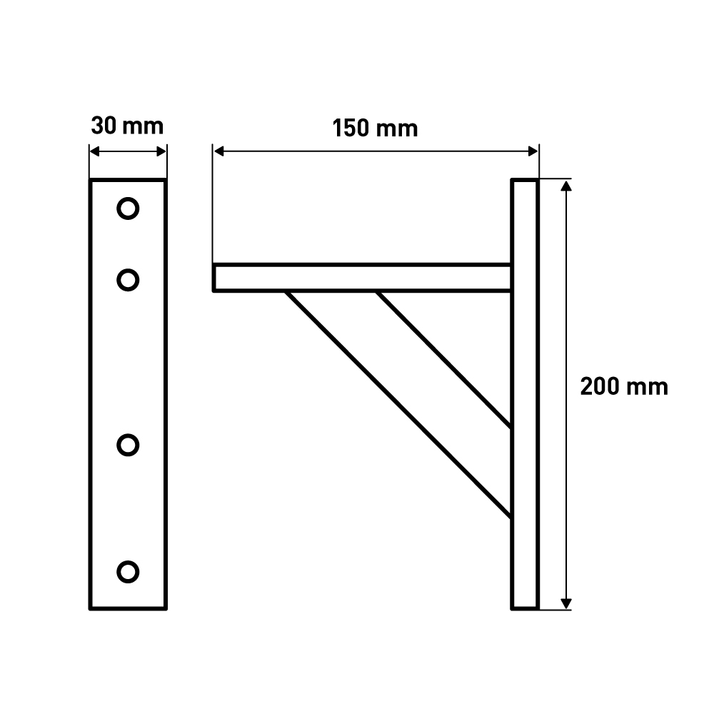 Кронштейн  Деревянный № 15, 150x200 мм, орех LJPS0127 Public Steel Россия  - Вид №8