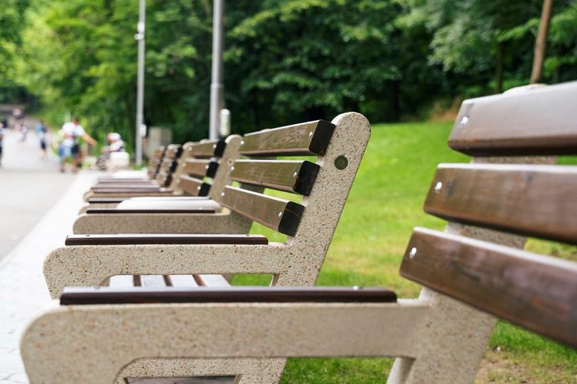 ENCHO ENCHEV - ETE Скамейка из бетона и дерева со спинкой  109  - Вид №5