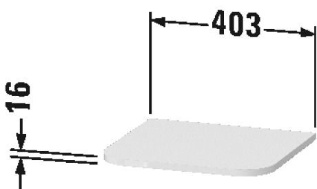 HP030008080 Happy D.2 Plus Верхняя панель для шкафчика Graphit Super Matt Duravit - Вид №1