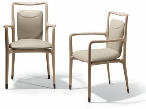 Giorgetti Кожаное кресло с подлокотниками