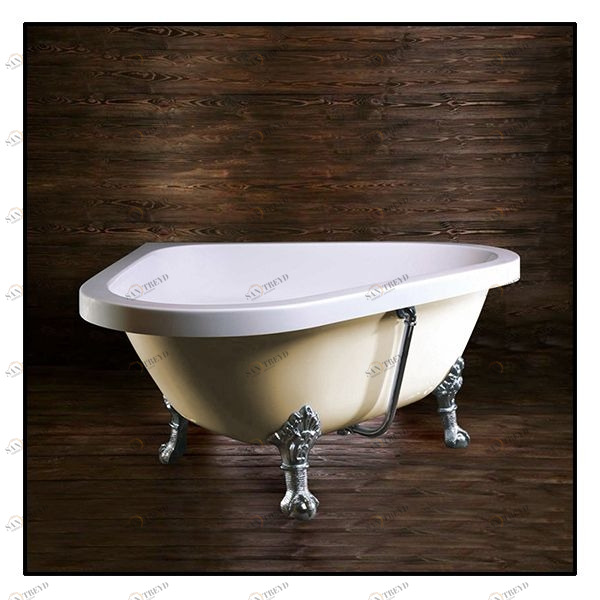 Ванна Akcjum Camelia WR-07-05-Ch-J угловая кремовая с хромированными ножками WR0705CHJ