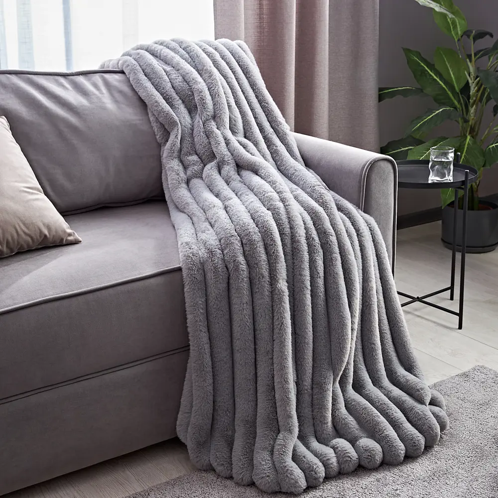 Santreyd Technominimal — уютный плед из искусственного меха 200x220 см 84720862 STLM-0053986 - Вид №5