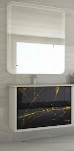 Мебель для ванной CEZARES BELLAGIO 70 Black&Gold Stone