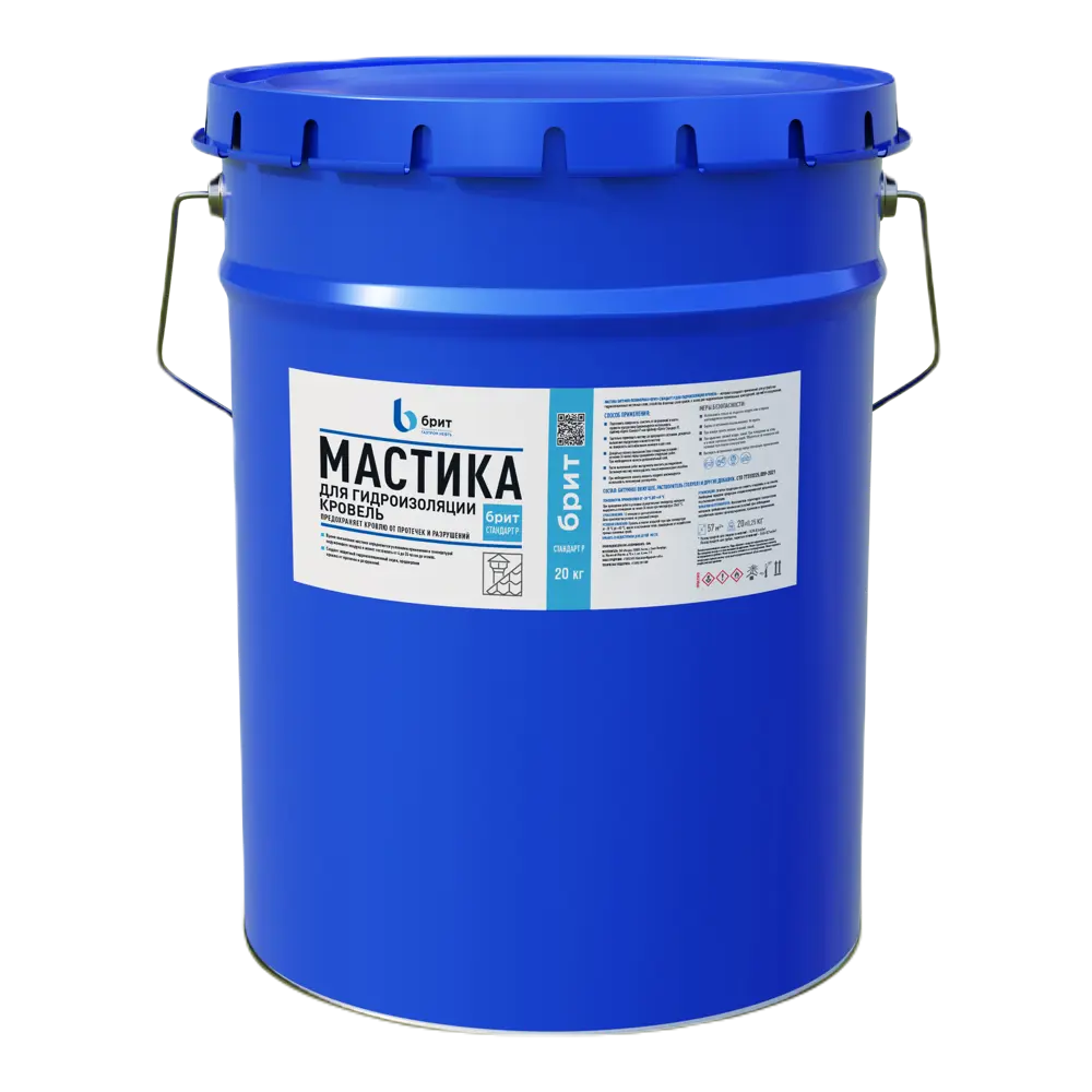 Мастика гидроизоляционная Брит Стандарт Р для кровли 20 кг Не применимо STLM-2162247
