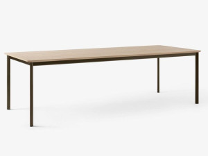 Прямоугольный стол с МДФ столешницей и алюминиевым основанием