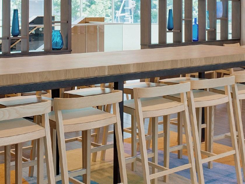 Bedont Высокий табурет из ясеня со спинкой Drive B54 802s - Вид №3