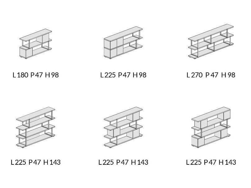 Деревянный и металлический офисный книжный шкаф About Office йога ARCH-00088868 - Вид №4