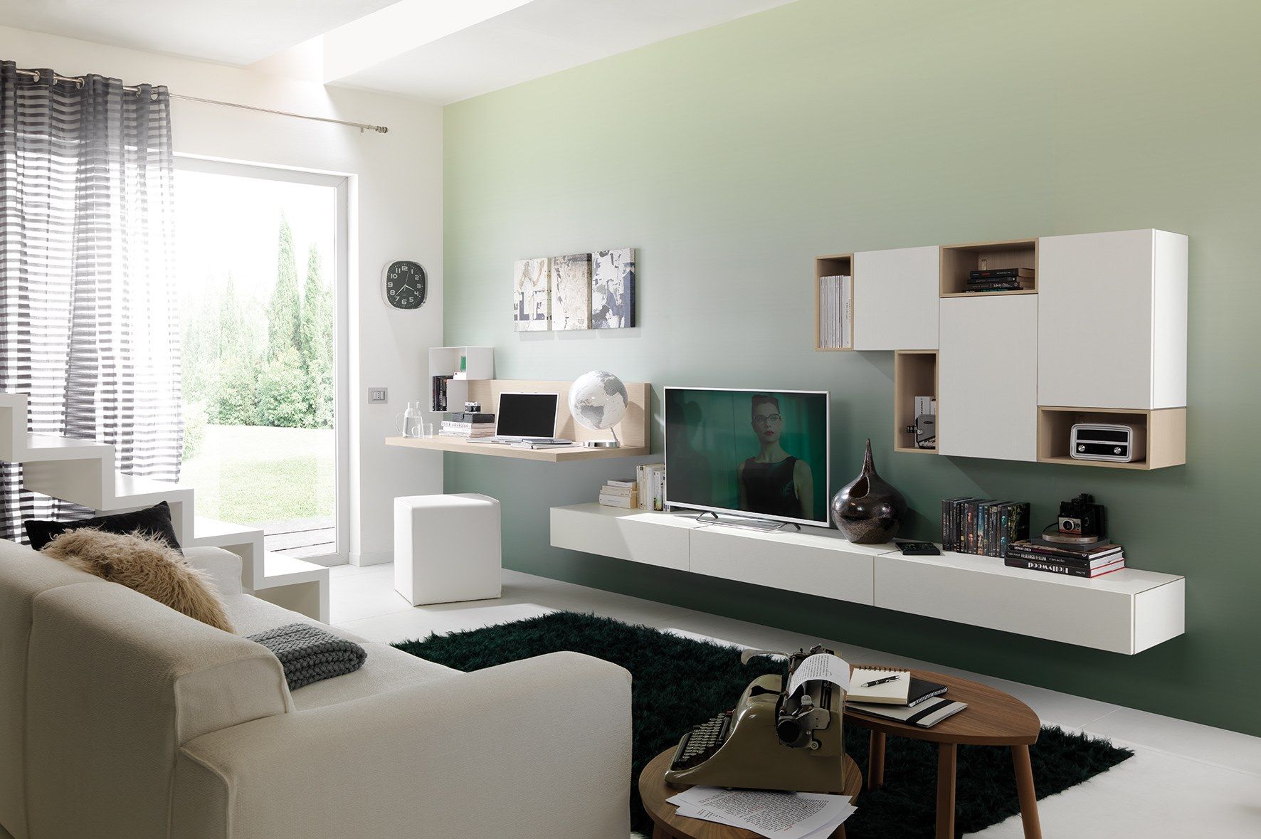 Деревянная стена с письменным столом Moretti Compact LV116 ARCH-00091609 - Вид №1