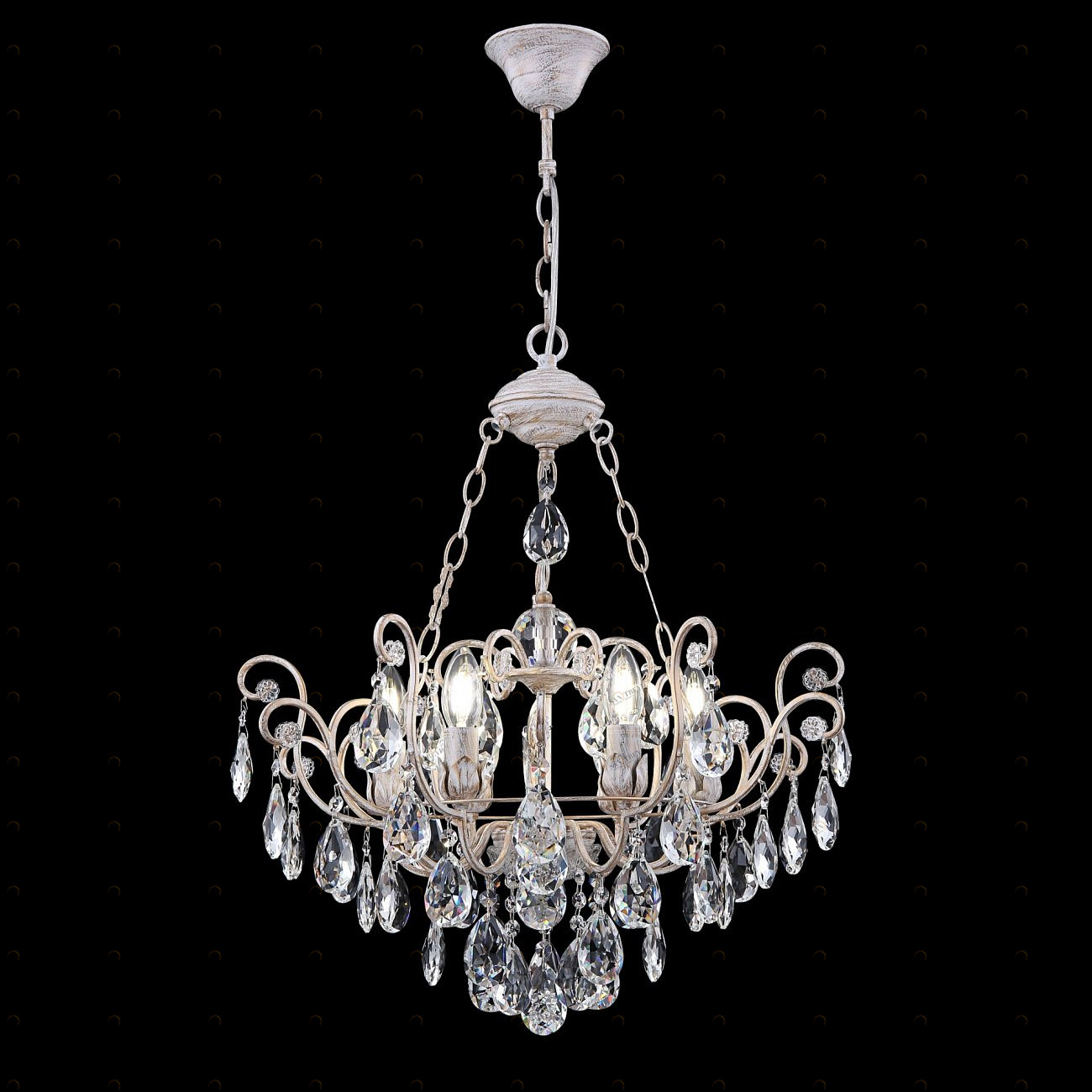 Люстра подвесная белая Veronica 06WG FREYA ДИЗАЙНЕРСКИЕ, CRYSTAL 00-3956414 Белый 