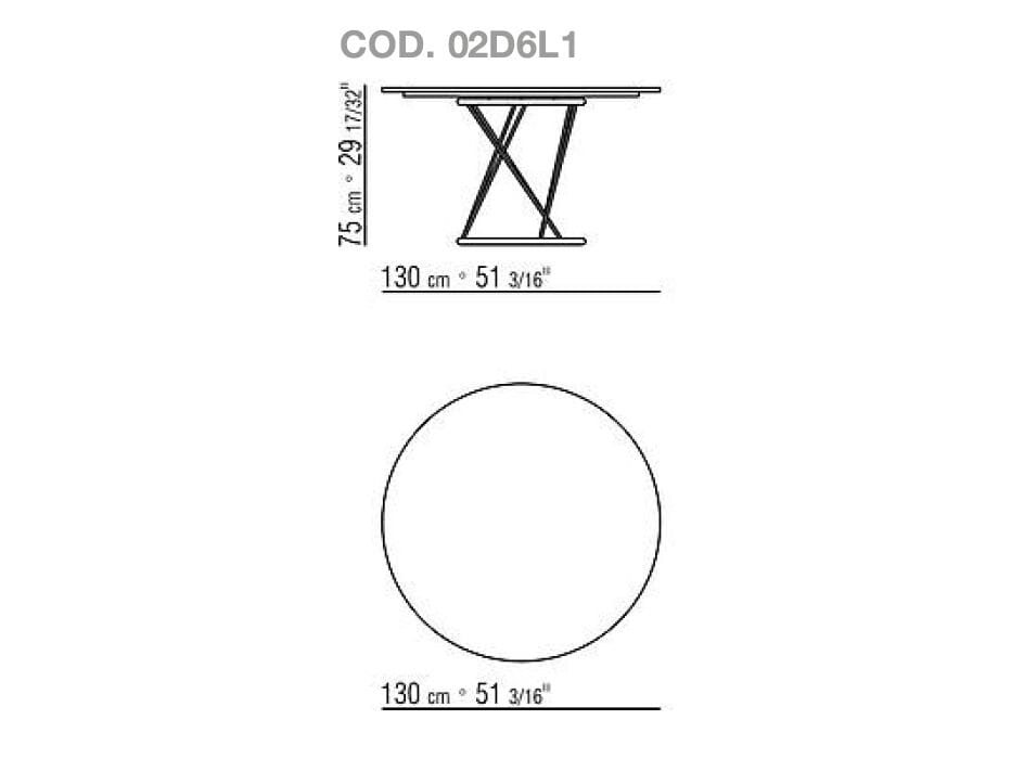Круглый стальной садовый стол с порошковым покрытием Flexform Torcello Outdoor ARCH-00065802 - Вид №7