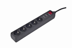 16207388 Сетевой фильтр 1.5м 16А черный SPG5-C-5 Energenie