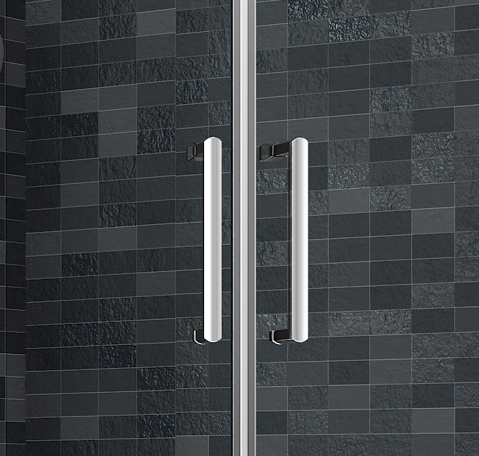 Торцевая панель для монтажа с дверью DWH07D0 Merlyn Ionic Хромированный  - Вид №3