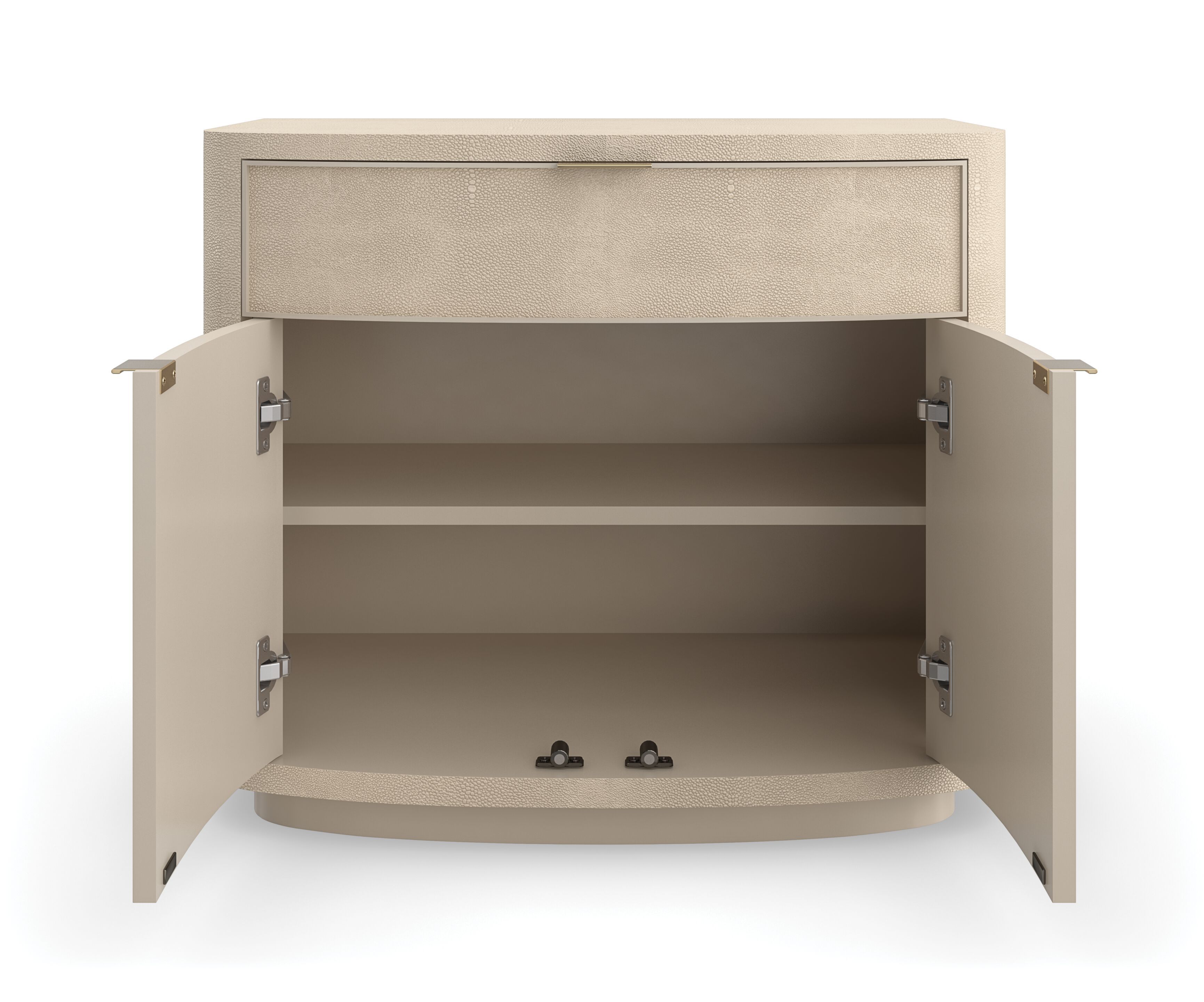 Прикроватная тумбочка из искусственной кожи с ящиками Caracole Simply Perfect ARCH-00116902 - Вид №2