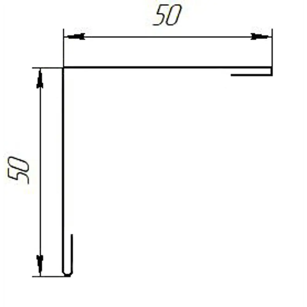 Планка для наружных углов 50x50 мм 2 м 0.4мм RAL 3005 Красный Santreyd STLM-2206454 - Вид №1