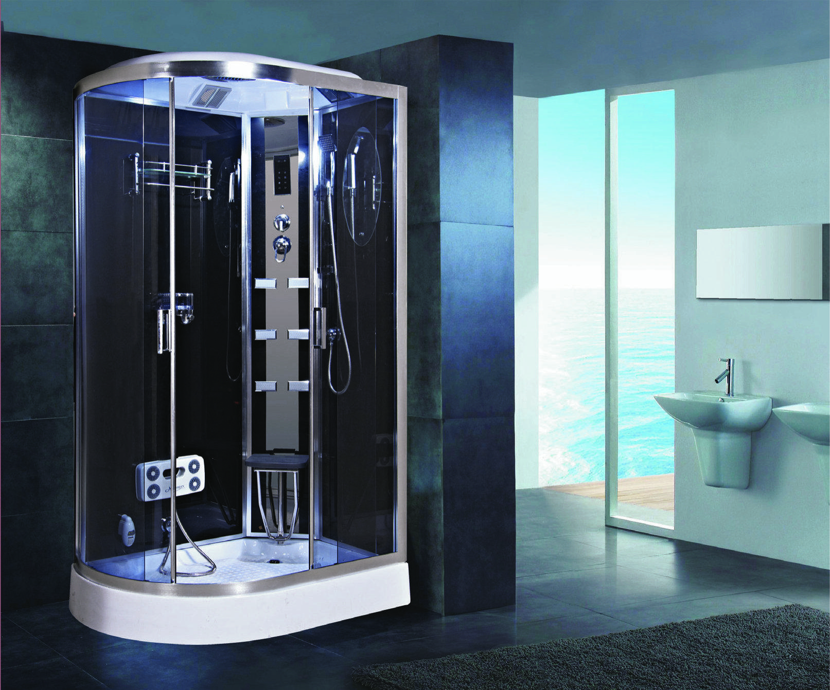 Душевая кабина NG-903-01R (1200х800*2200) низкий поддон(16см) стекло ТОНИРОВАННОЕ Niagara Ultra 9030135R
