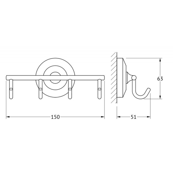 Крючок четверной FBS (Чехия) STA 004 sun-id-561642 - Вид №1