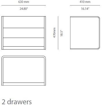 PRADDY Квадратная тумбочка из дерева с ящиками Arc Tr007 - Вид №5