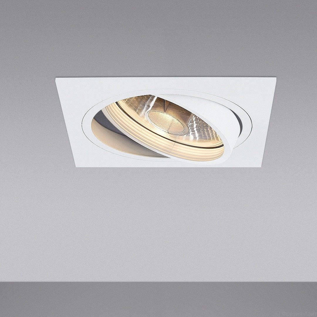 Slv 113541 матовый белый светильник встраиваемый потолочный 97161