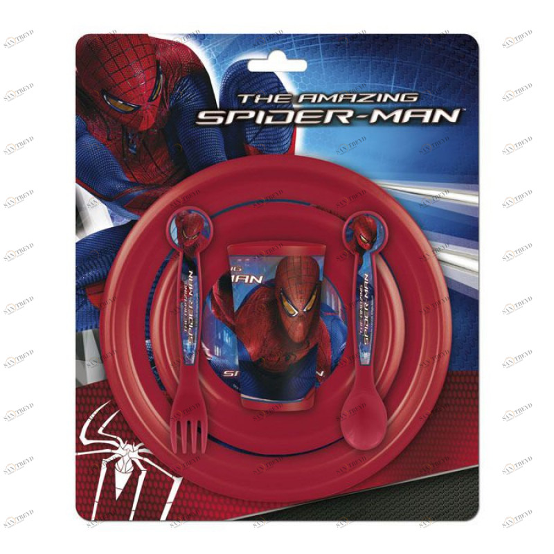 Набор детской посуды "Человек-паук" STOR ЧЕЛОВЕК-ПАУК 335883 Красный Santreyd 