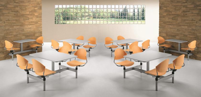 TALIN Пластиковая скамейка со встроенными стульями Delfi sun-id-1400983 - Вид №2