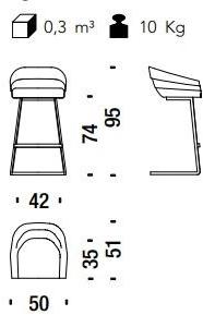 Moroso Стул высокий консольный из полипропилена Rift sun-id-1462701 - Вид №8