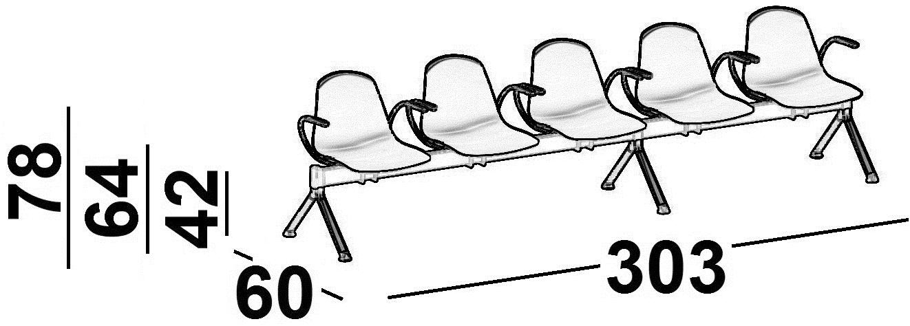 Luxy Сиденье на балке пола с подлокотниками Epoca sun-id-1509180 - Вид №10