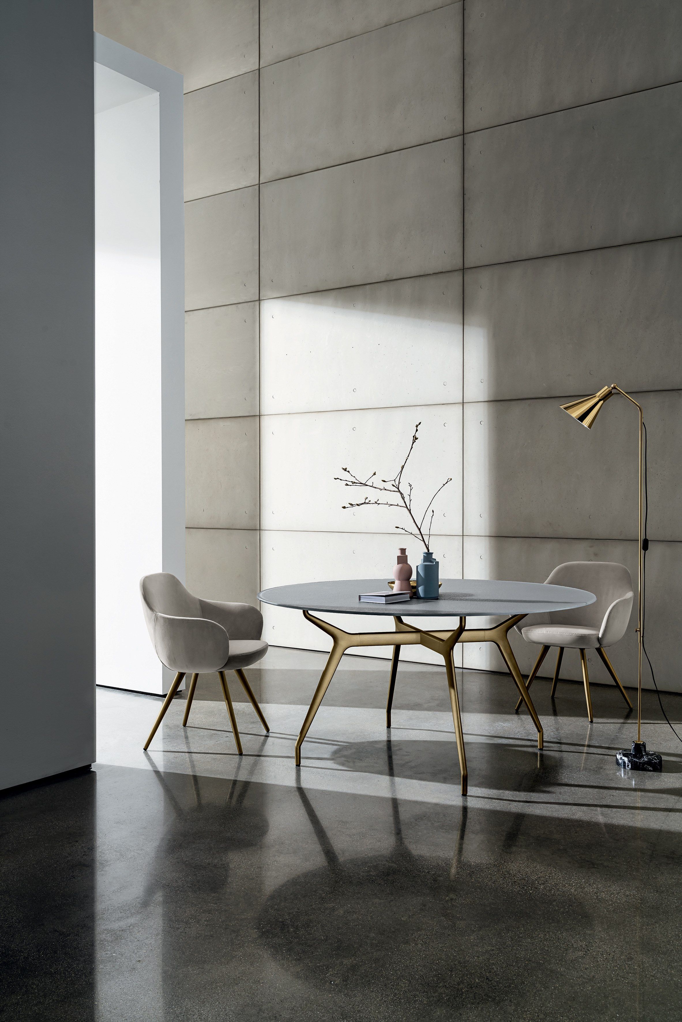 Круглый обеденный стол из алюминия и стекла Sovet Italia Arkos ARCH-00143842 - Вид №2