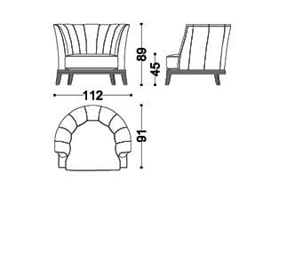 Кожаное кресло OPERA CONTEMPORARY Parsifal ARCH-00026895 - Вид №2