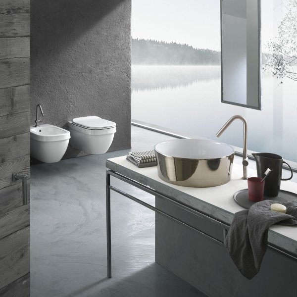 Y1D134 Happy Hour 07:00 умывальник белое золото Hatria YXSK39