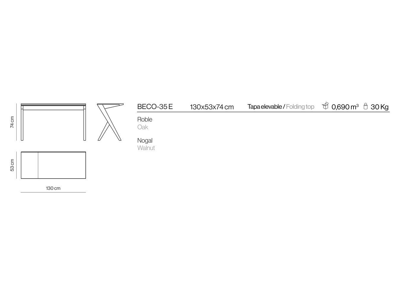 Стол из массива дерева Kendo Mobiliario Beco ARCH-00105831 - Вид №9