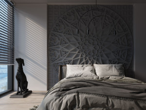 Трехмерная декоративная гипсовая панель