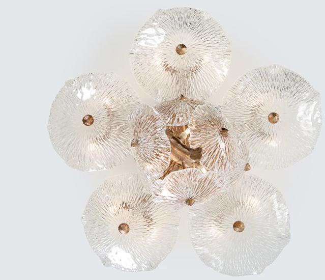 Serip Бронзовый потолочный светильник ручной работы Nenufar Ct3235/6 - Вид №1