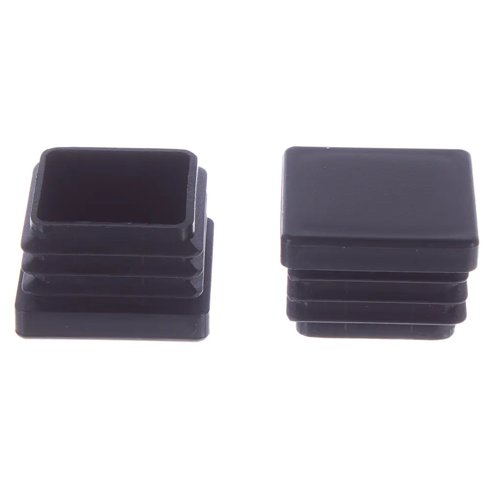 Насадки Standers 40х40 мм, квадратные, пластик, цвет чёрный , 4 шт STLM-2191614