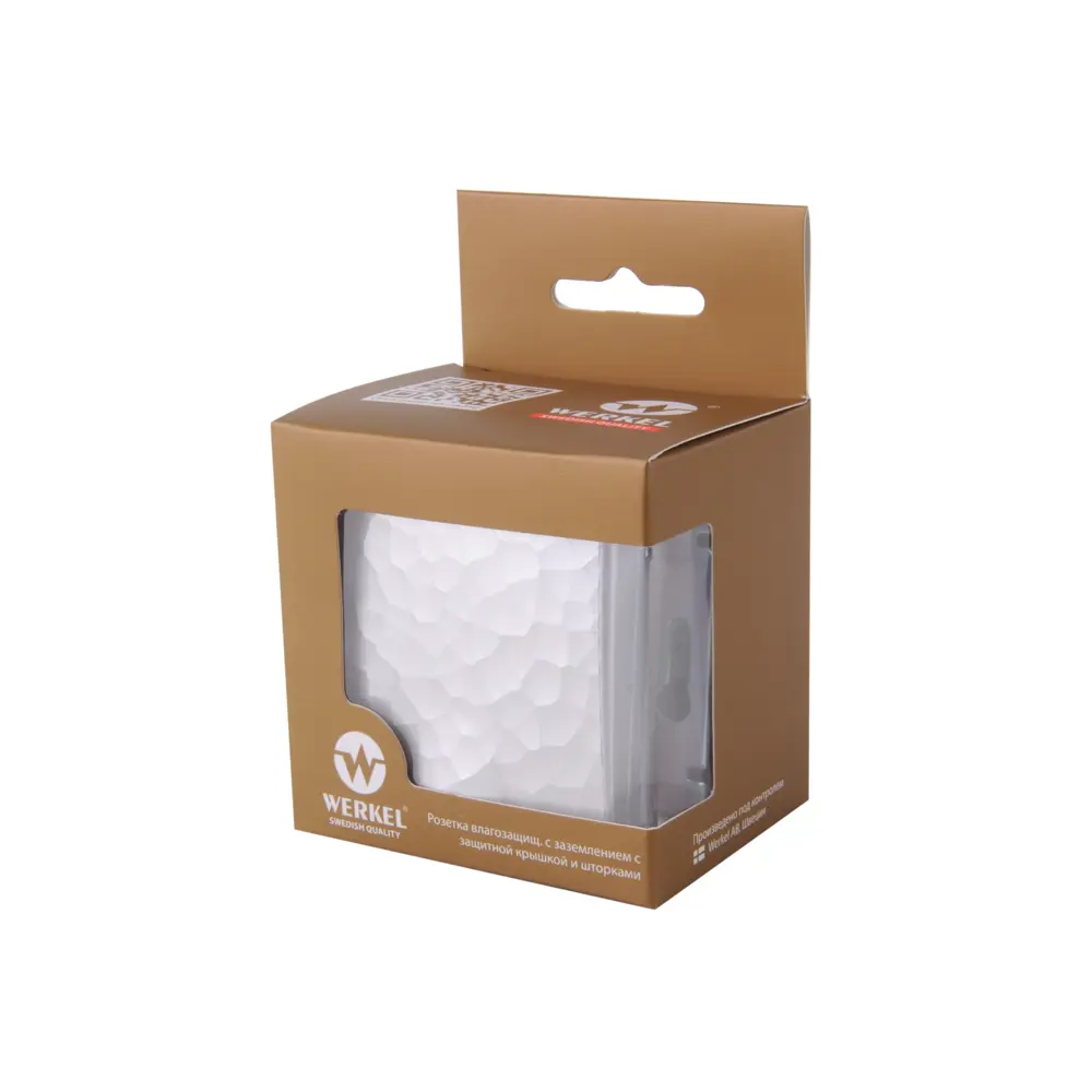 Розетка встраиваемая Werkel Hammer с заземлением со шторками и крышкой цвет серебряный 84684340 STLM-2082044 - Вид №3