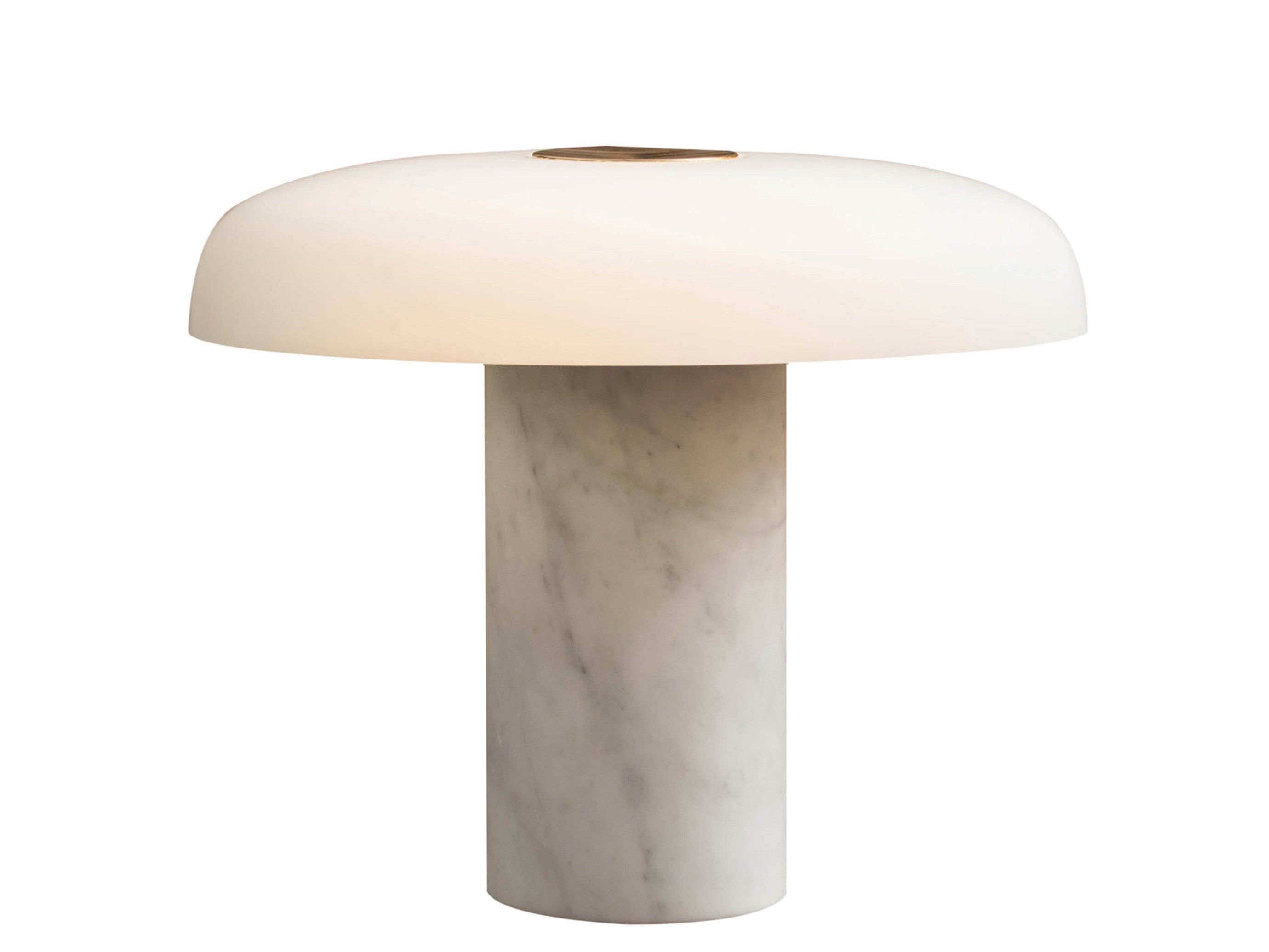 Настольная лампа из мрамора и опалового стекла FontanaArte Tropico ARCH-00051974 - Вид №3