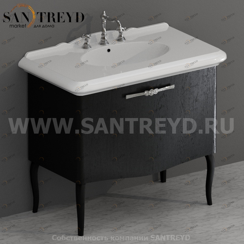 PS100RN Напольная тумба 84 см цвет Южные ночи Globo Paestum Италия Ceramica Globo