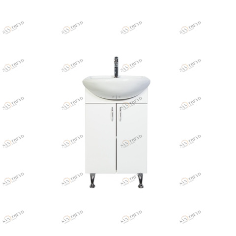 Тумба напольная Роса 45 см, белый глянец розовое золото ORANGE sun-id-1517340