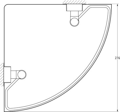 ESP 073 Полка угловая 3-х ярусная 28 cm FBS Esperado - Вид №1