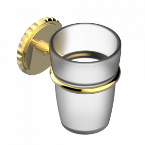 G9K-536 Стакан настенный для зубных щёток Thg-paris System cristal с рукоятками Золото