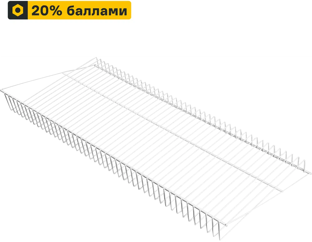 Стационарная полка для обуви ТИТАН-GS белая 90.3×40.6 см 82360320