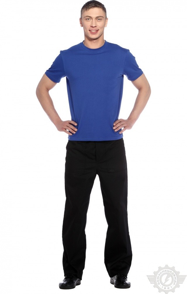 61089 Футболка "Престиж" василек  Одежда для официантов  размер XXL (54) Спецодежда  - Вид №8