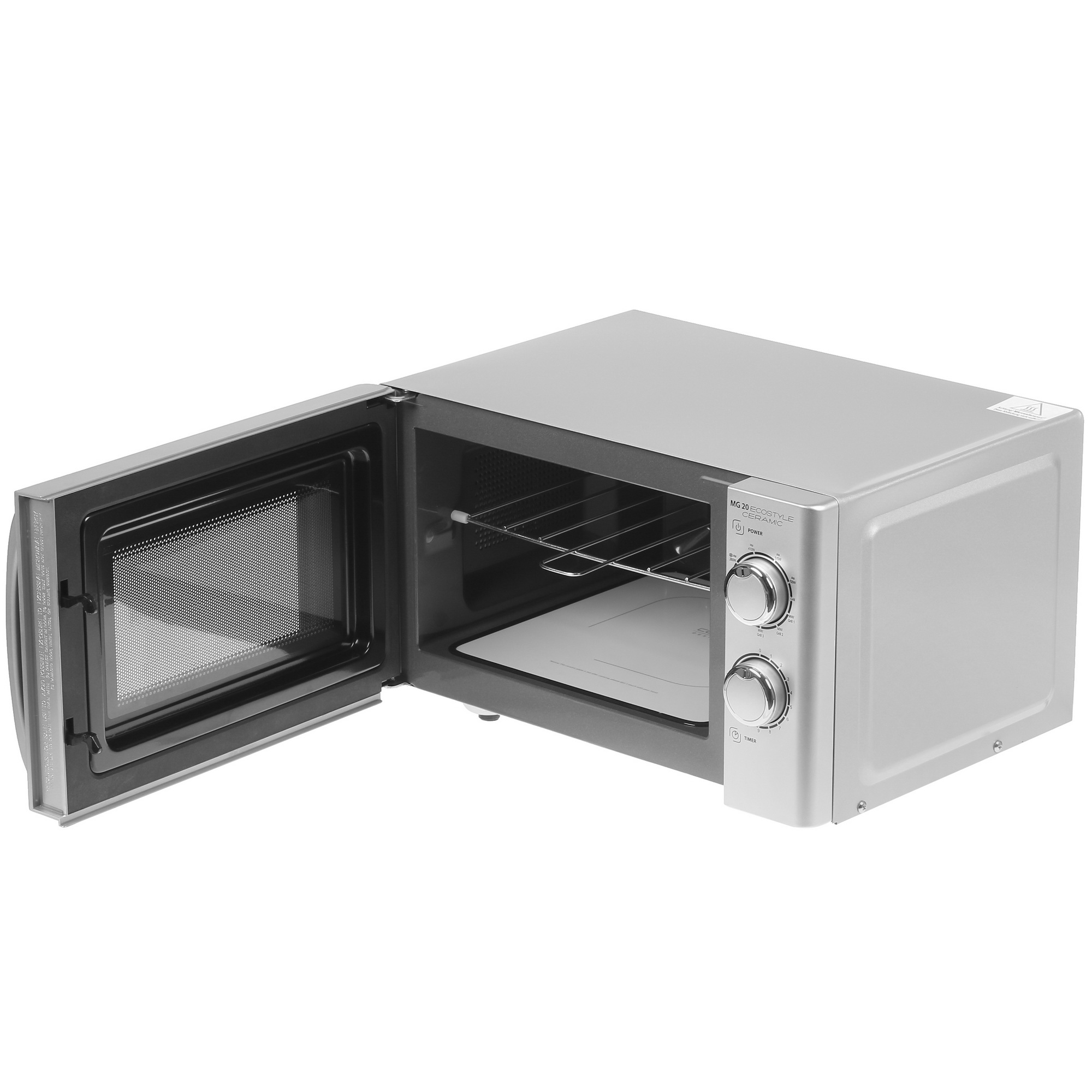 8134619 Микроволновая печь CASO MG 20 Ecostyle Ceramic серебристый STDN-0016942 - Вид №4