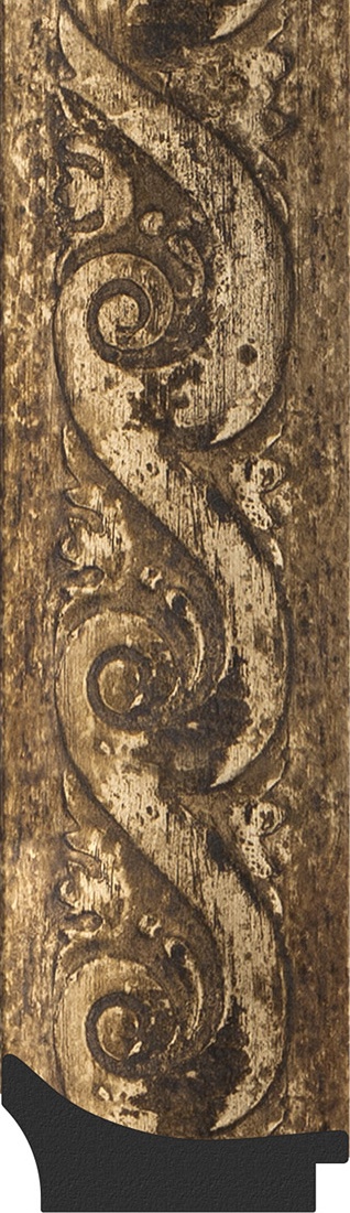 BY 1371 Зеркало с фацетом в багетной раме - фреска 84 mm EVOFORM Exclusive - Вид №2