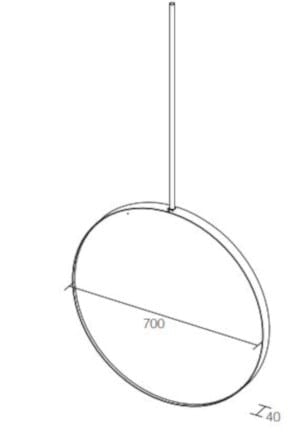 Настенное зеркало с круглой рамой DDL форма ARCH-00000372 - Вид №1