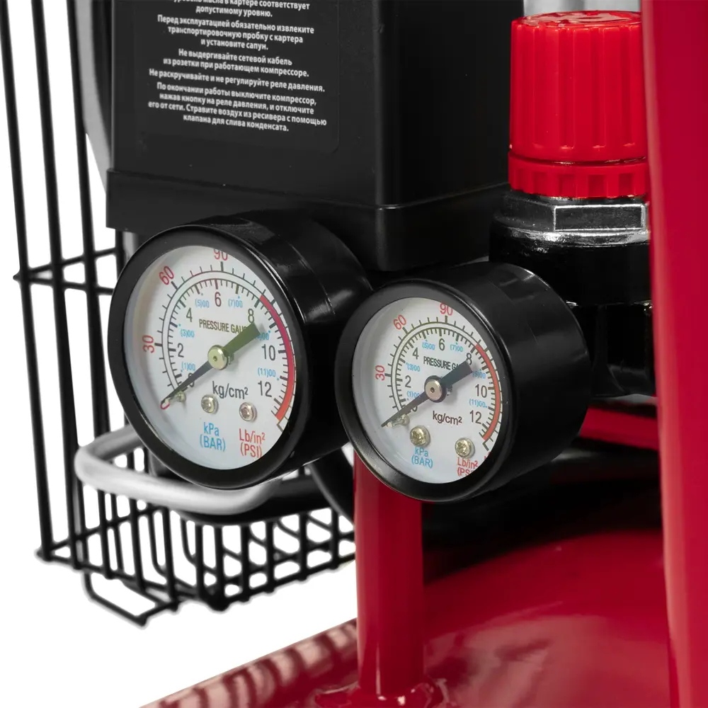 Компрессор сетевой ременной масляный Kronwerk 58106, 100 л 380 л/мин STLM-2196351 - Вид №13