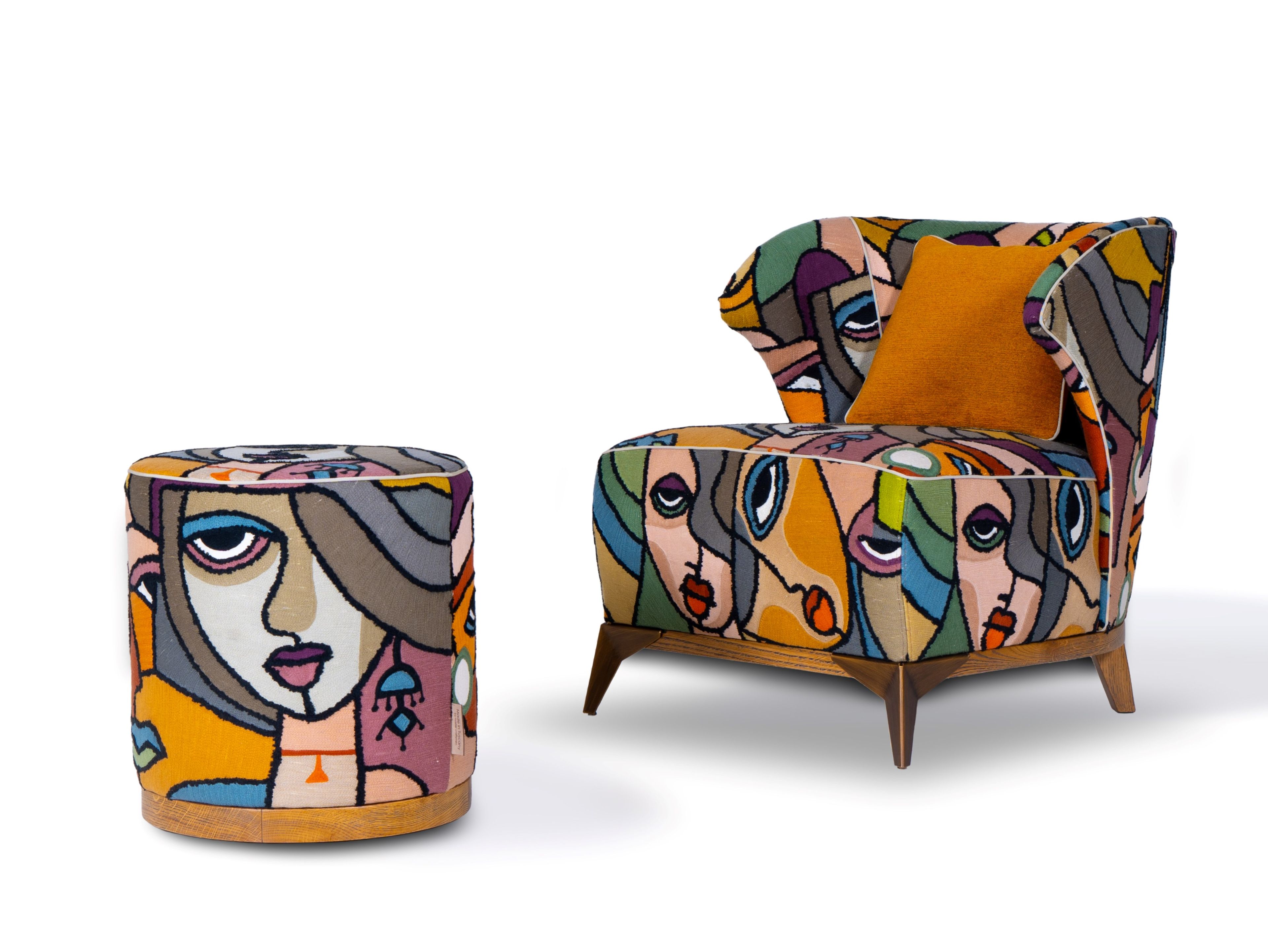 Тканевое кресло с подлокотниками Mantellassi 1926 Agostina ARCH-00022394 - Вид №8