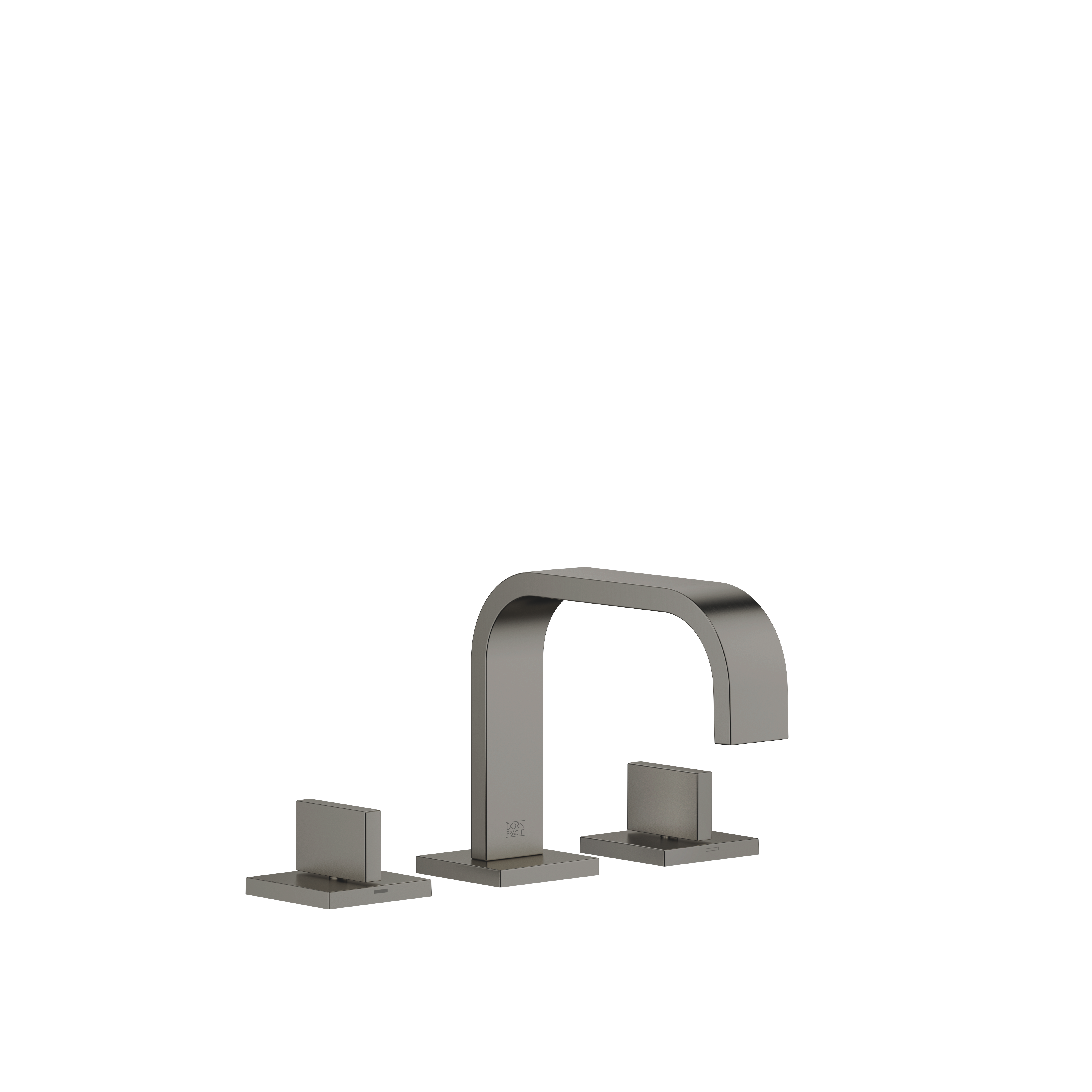 MEM Смеситель для раковины на три отверстия с донным клапаном - матовая темная платина 20705782-99 DornBracht