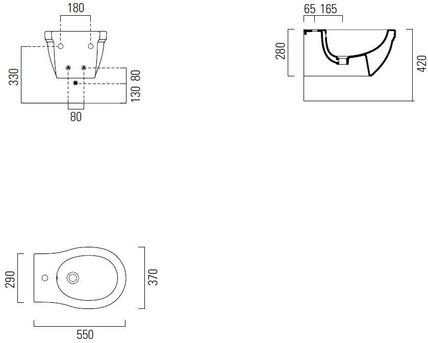 876511 Биде подвесное Classic GSI ceramica - Вид №3